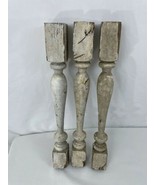 Antique Lot of 3 Architectural Salvage Solid Wood Baluster Banister Rail... - £30.82 GBP