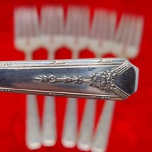 6X Salad Forks Milady by Oneida Community Silverplated Flatware 1940 - $24.98