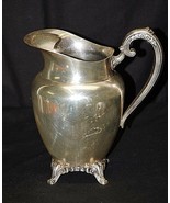Old Vintage Silver Plated Wm A Rogers Footed Water Pitcher Ice Guard Sil... - £38.94 GBP