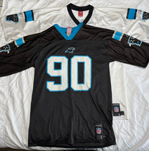 2 NFL Players Jersey Peppers Carolina Panthers Football #90 Large Black White - $27.71