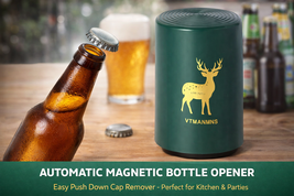 Automatic Magnetic Bottle Opener – Easy Push Down Cap Remover Kitchen Ga... - $14.99