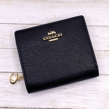 Coach Snap Wallet in Black Leather C2862 New With Tags - $88.11