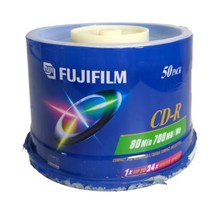 NEW FUJIFILM 50 PK CD-R  24X 700 MB 80 MIN COMPACT RECORDABLE DISCS NOS - $13.10