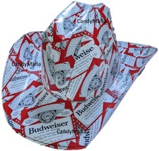 BUDWEISER Cowboy Hat Cardboard Beer BUD Heavy Cowgirl Hat Music Festival... - $861.42 MXN