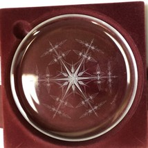 The 1977 Franklin Crystal Plate - Snowflake by Peter Yenawine Signed - W Germany - £25.33 GBP