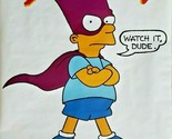 Vintage 1990 Original Simpsons Bart &quot;Bartman&quot; Avenger of Evil Poster 21&quot;... - $14.99