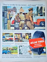 Atlas Tires Batteries 1953 Armored Motors Service Car Auto Vintage Print... - $177.25 MXN