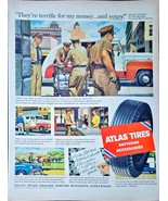 Atlas Tires Batteries 1953 Armored Motors Service Car Auto Vintage Print... - $9.46
