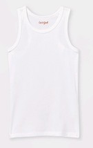 Girls Large (14/16) White Ribbed Tank Top  Cat &amp; Jack - $8.99