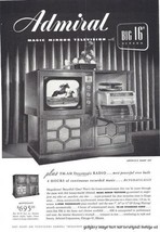 1949 Admiral Television 2 Vintage Print Ads Magic 16&quot; - £3.19 GBP