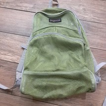 Jansport Mesh Net Green Backpack see through back pack bag school work a... - $35.00