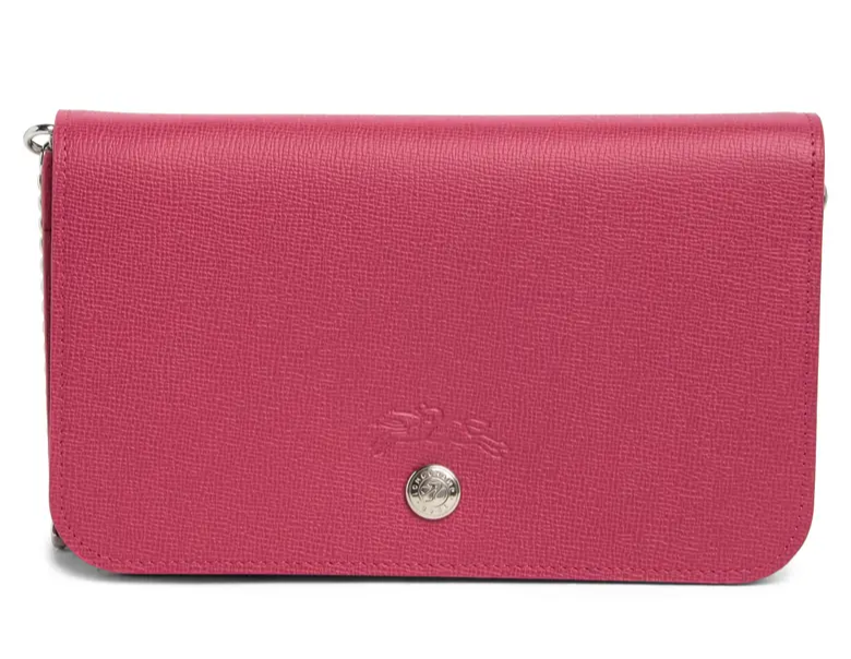 Longchamp Wallet on a Chain Leather Crossbody Clutch ~NWT~ Gift Box ...