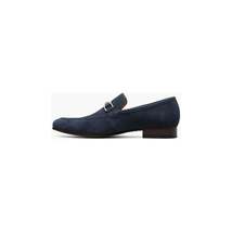 Stacy Adams Wydell Moc Toe Bit Slip On Shoes Navy Suede 25588-415 image 4