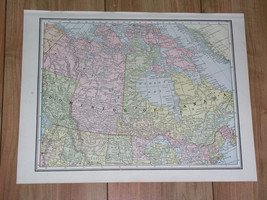 1896 Antique Map Of Dominion Of Canada / Verso New Brunswick Nova Scotia P.E.I. - $29.85