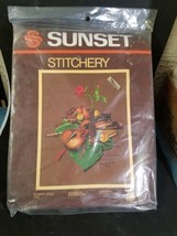 Sunset Stitchery Classic Still Life Embroidery Kit # 2298 Violin Vtg 1983 SEALED - £6.02 GBP