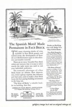 1926 American Face Brick Vintage Magazine Print Ad Spanish - $3.50