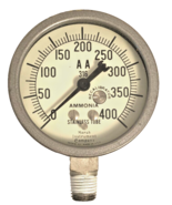 NOS Marsh Equipment Co. 0 - 400 PSI Gauge, Ammonia. A A, 316  [e-10] - $14.10 CAD
