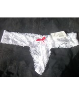 womens thong panties white lace Joe Boxer size large nwt - $278.42 MXN