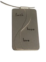 Sterling Silver Necklace “FAITH HOPE LOVE” Pendant  18” Chain - £15.78 GBP