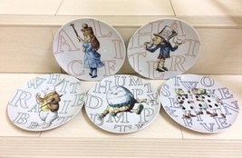 Disney Alice in Wonderland Ceramic Plate Set. Macmillan Classic Theme. RARE NEW - $180.00