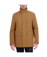 Nautica Heavyweight Wool Blend Coat Men&#39;s S-XXL Black Tan Colors Hidden Zip - €62,12 EUR