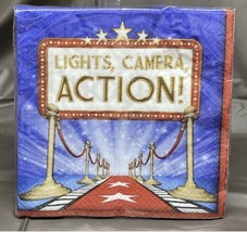 Hollywood Lights Luncheon Napkins 1 Pack 16 Count 2-PLY - £1.99 GBP
