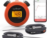 Smart Bluetooth Bbq Grill Thermometer - Digital Display, Stainless Dual ... - $40.95