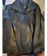 East 5th Genuine Leather Zip Jacket Black Women&#39;s 1X #501 - $80.27 CAD