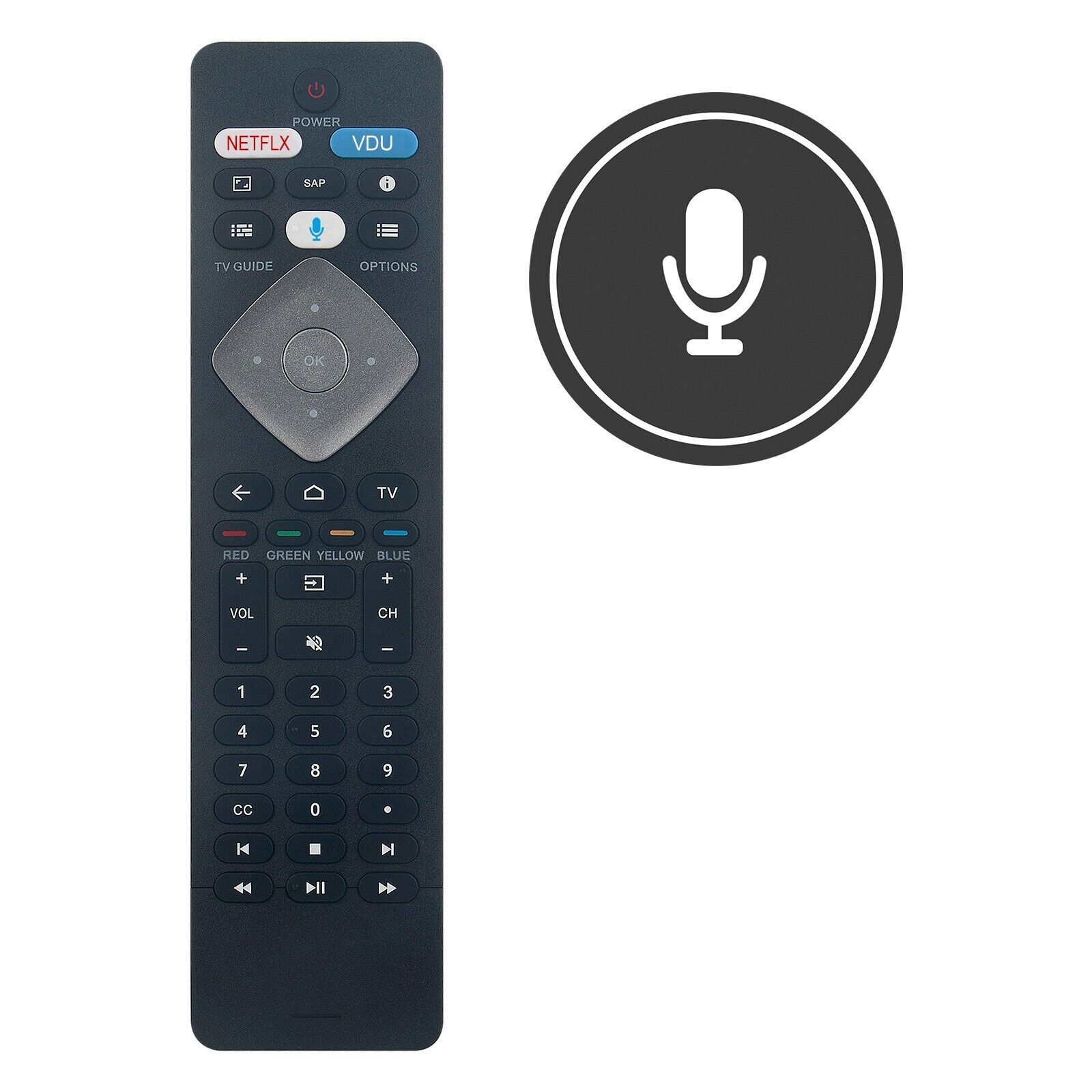 Bt800 Voice Remote Control Fit For Philips Tv 65Pfl5504/F7 50Pfl5604/F7 - £34.60 GBP