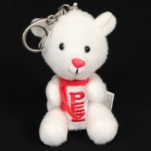 PEZ Winter 2014 Plush Polar Bear Candy Dispenser Keychain White Stuffed Animal - £7.29 GBP