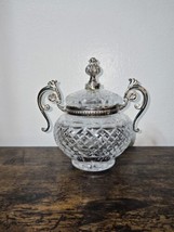 Vintage Silverplate Crystal Suger Cube Bowl - $64.35