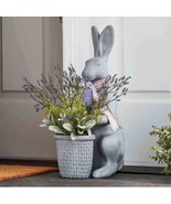 24&quot; Bunny With Removeable faux floral arrangement (sc) - £132.33 GBP