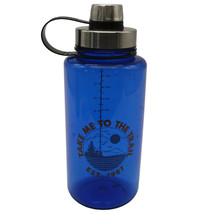 Ozark Trail 32oz Blue Plastic Water Bottle - Wide Mouth, Flip-Top Lid - ... - $4.79