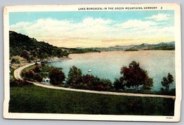 Vintage Lake Bomoseen Green Mountains Vermont Postcard bridge fall autumn - £3.93 GBP