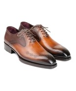 Paul Parkman Mens Shoes Oxfords Brown Camel Goodyear Welted Handmade 536... - $11,124.43 MXN