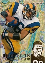 Jerome Bettis 1994 Fleer Rookie Of The Year # 6 - £1.20 GBP