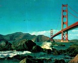 Golden Gate Bridge San Francisco California 1956 Chrome Postcard B3 - £3.23 GBP