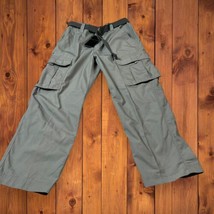 NWT Possi Atti Men’s Cargo Pants With Belt Sz 34” X 30” Gray - £35.39 GBP