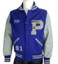 Vtg Letterman Jacket Leather Wool Mens 42 Reg TM Varsity Athletics Pullm... - $85.24