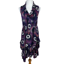 Papillon Dress L Multicolor A-Line V-Neck Pockets Bustled Sleeveless Langenlook - £27.63 GBP