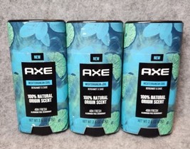 3 pack AXE Deodorant Mediterranean Cool 100% Natural Origin Scent 2.6oz each - £11.05 GBP