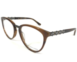 Judith Leiber Eyeglasses Frames JL-3042 Mocha Tortoise Gray Crystals 52-... - $70.06