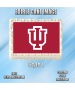 INDIANA HOOSIERS 1/4 Sheet 8.5 x 11 Edible Image Topper Cupcake Cake Fro... - $11.75