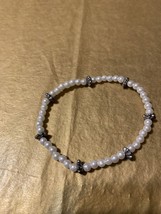 Women’s Girl’s Faux Pearl with Pewter-Look Beads Bracelet - $4.99