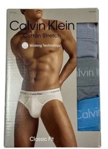 Calvin Klein Cotton Stretch Hip Brief 3 Pack Underwear Wicking Technolog... - £19.85 GBP