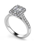 Diamond Solitaire Engagement Ring Emerald cut 1.05cts G-SI1 GIA Certificate - $4,210.82