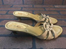 Cole Haan Beige Leather Slippers Size 8.5 AA - $28.86