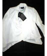 NWT New Womens 6 M Designer Patrizia Pepe White Jacket 42 Italy Flowy As... - £549.99 GBP