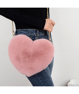 Fashion Heart Shape Bag Women&#39;S Handbag Shoulder Bag Cute Solid Color  - £9.39 GBP+