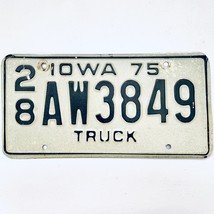 1975 United States Iowa Delaware County Truck License Plate 28 AW3849 - $16.82